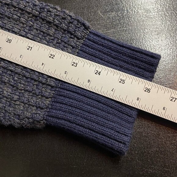 Levi's Sweater Men's XL Shawl Cardigan V Neck Button Up Blue Wool Blend Jumper - Picture 8 of 9